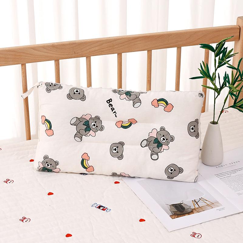 Children Infants Baby Cartoon Pure Cotton Doudou Velvet Sleep Pillow Kindergarten Washable Cervical Vertebra Protect Kids Pillow
