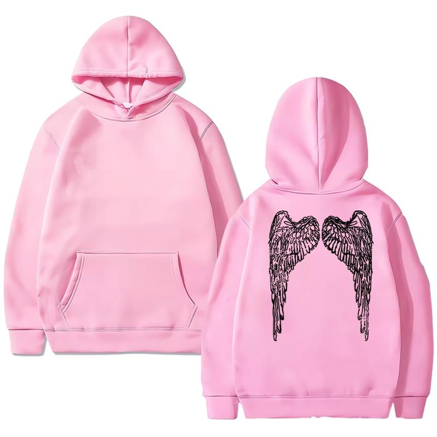 Unisex Punk Grunge Hoodie 2025 Double Sided Printed Streetwear Fleece Pullover Sweatshirt for Men And Women moto