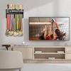 Metal Trophy and Medal Display Shelf, Wall Mount Medal Holder Hanger Rack for Award Showcase