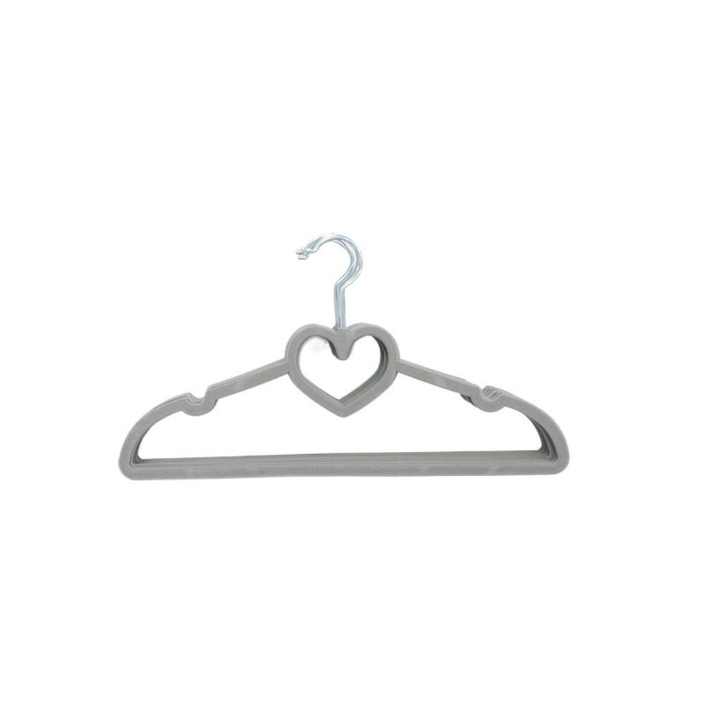 Child Flocking Hanger Home Drying Hanger 10pcs Non-slip Plastic Flocking Velvet Coat Flocked Custom Hanger Seamless Drying Rack