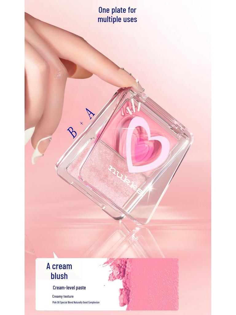 Vitality Code Blush & Highlight Cream: Duo-Color for Contouring, Brightening, and Glossy Lips