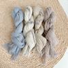 Retro Relax Soft Comfortable Cotton Linen Scarf Chic Pleated Women's Autumn Winter Unisex Long Scarves 75*210cm