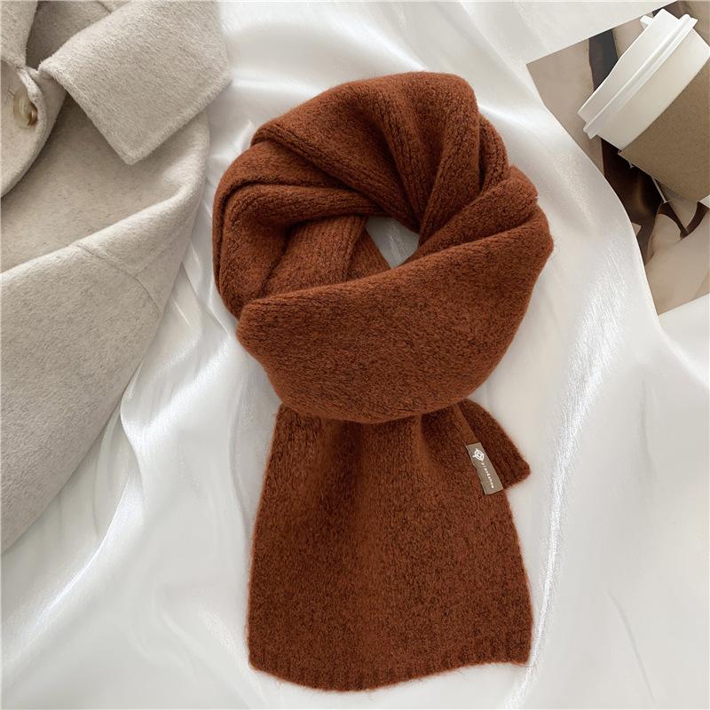 New Scarf Women's Autumn and Winter Korean Version Versatile Plaid Thickened Student Couple Scarf Men's Imitation Cashmere To Keep Warm
