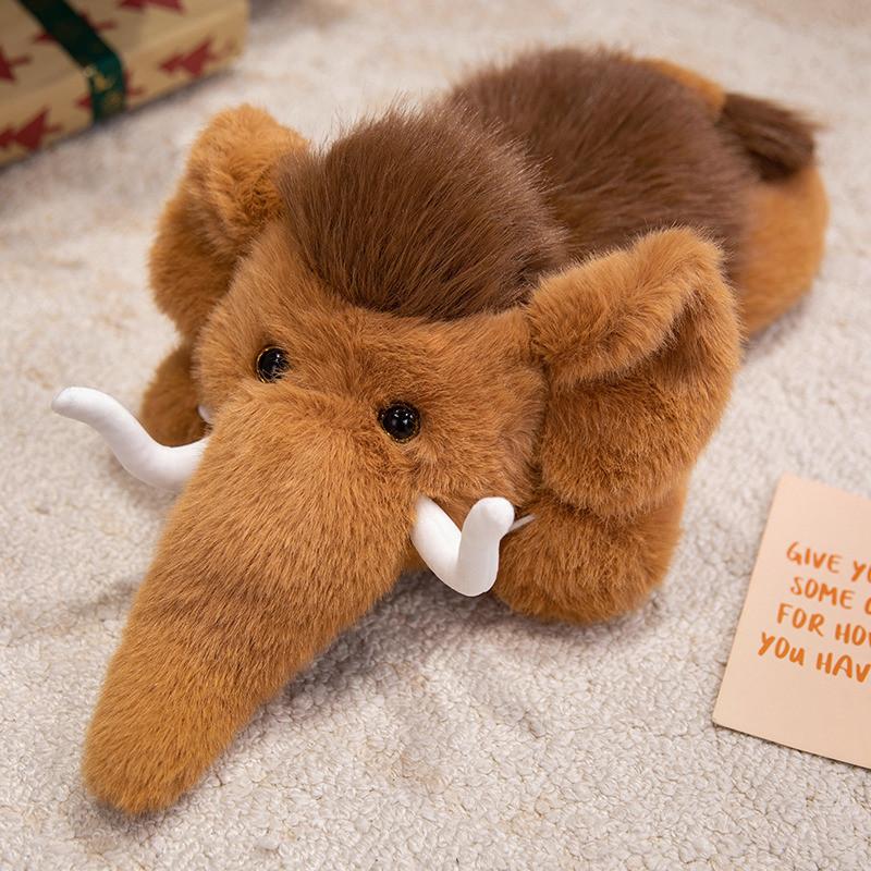 

Cartoon Cute Mammoth Plush Toy With Pp Cotton Filling For Kids And Collectors 35cm