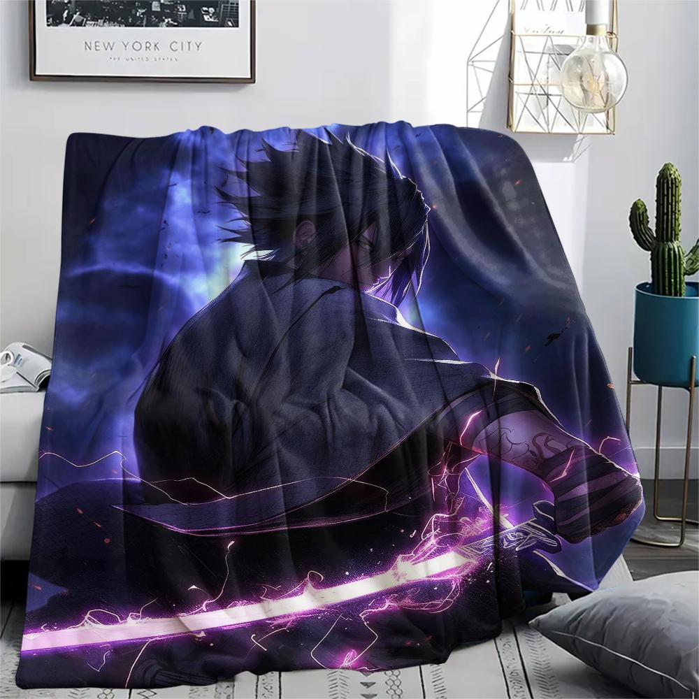Sasuke Naruto pattern Flannel Blanket, High quality Comfortable for All Seasons, Home Decor, Warmth and Comfort, Perfect for Gifts.