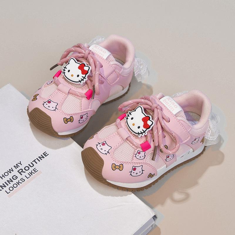 

Girls shoes, children s German training shoes2026New Spring and Autumn Little Girls Forrest Gump Shoes Lightweight Sneakers kt Cat shoes 23 розовый
