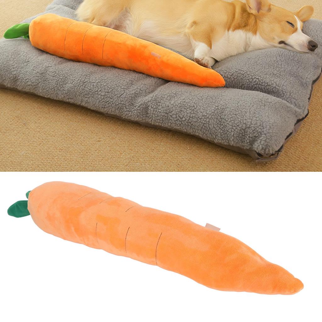 Carrot Dog Squeaky Toys Bite Resistant Relieve Anxiety Dog Squeaky Chew Toys Carrot Shaped Dog Toy for Playing