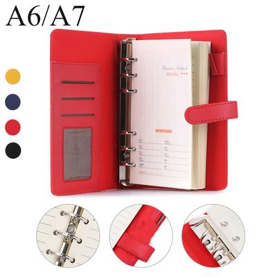 Fashion Leather Card Organizer Journal Loose Leaf File Folder Notebook Notepad Daily Planner