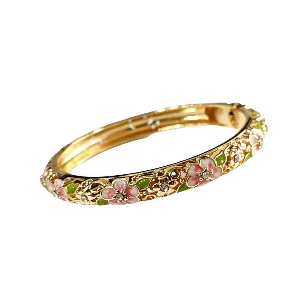 Traditional Vintage Cloisonne Bangle Colorful Women's Hand Bracelet Enamel Bangle  Gift