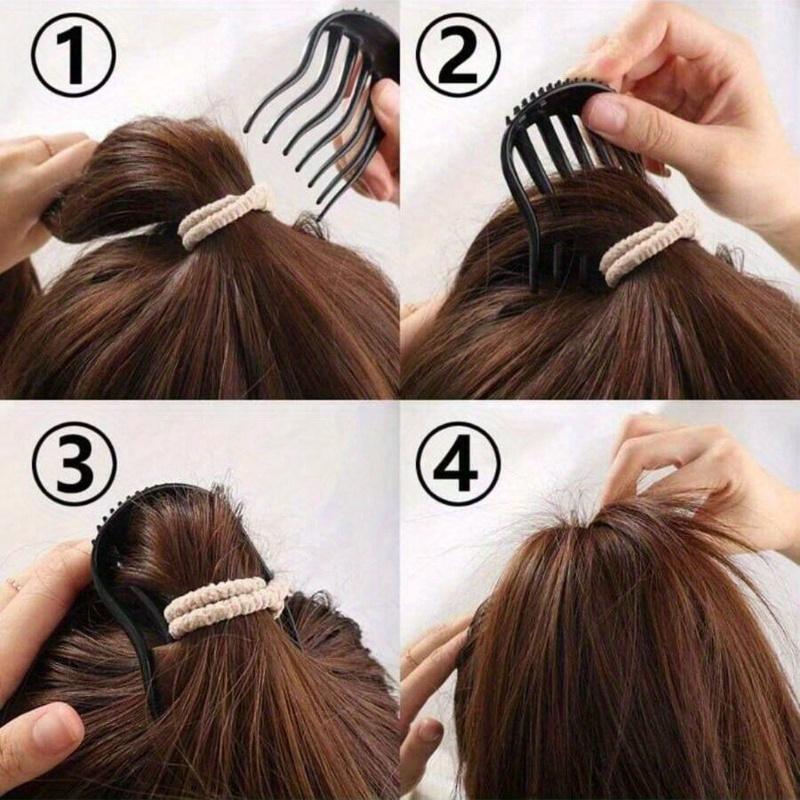 1pcs Women Hair Side Comb, Heightening Ponytail Clip, Casual Hairstyle, Easy Hairdressing Accessory, Stylish Hair Design Accessory