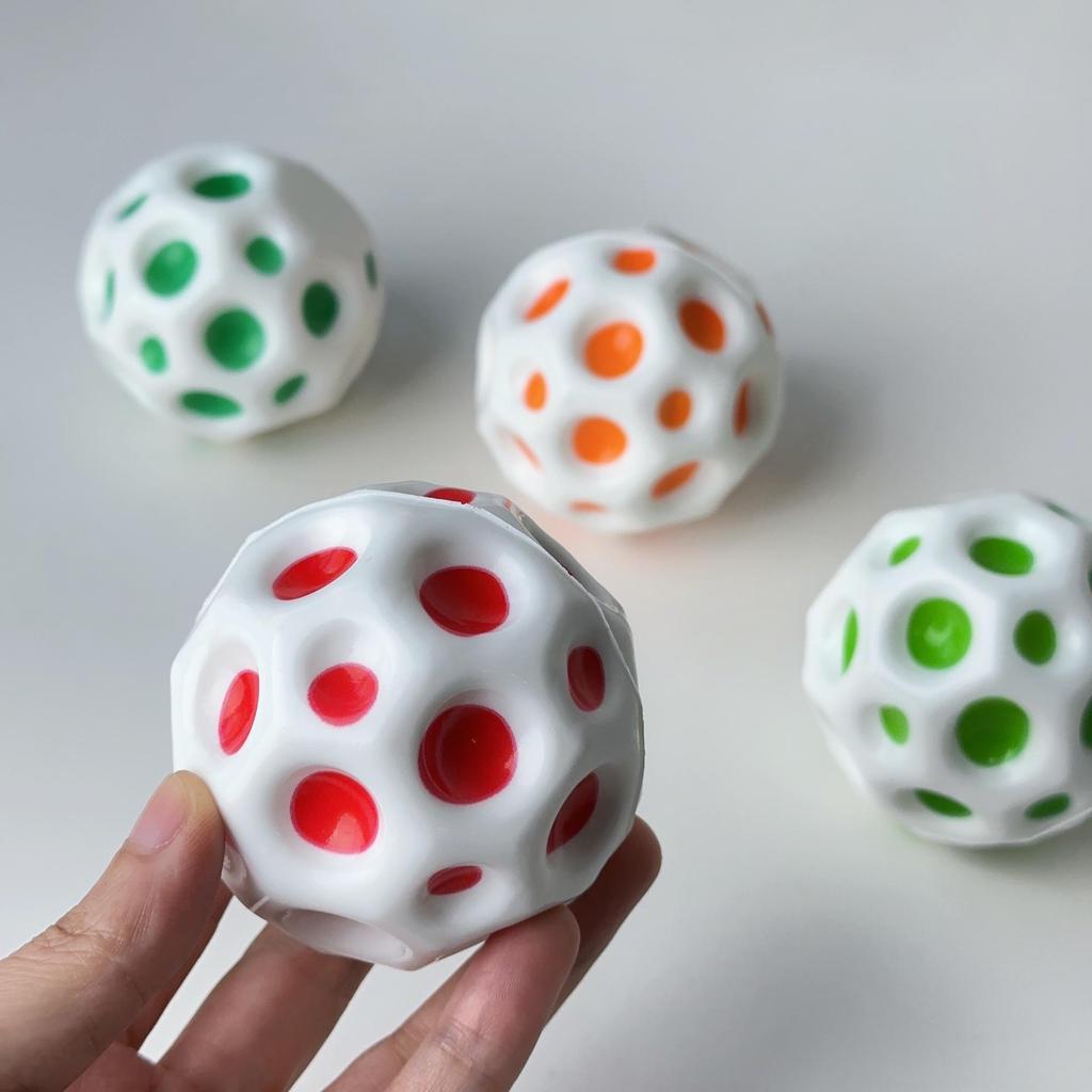 7cm High-Rebound PU Bouncy Ball - Coral Moon Rubber Wrist Toy, Hot Seller