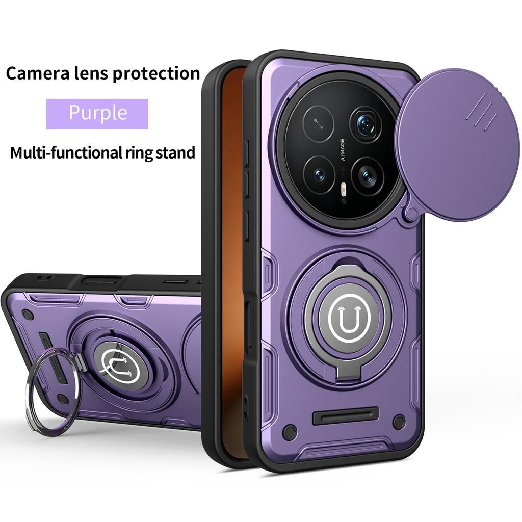 Sturzsichere Panzer-Stoßfeste Hülle Fundas Für Honor Magic 7Pro 8 Pro Schiebe-Kameraobjektivschutz Metallringhalter Handyhülle