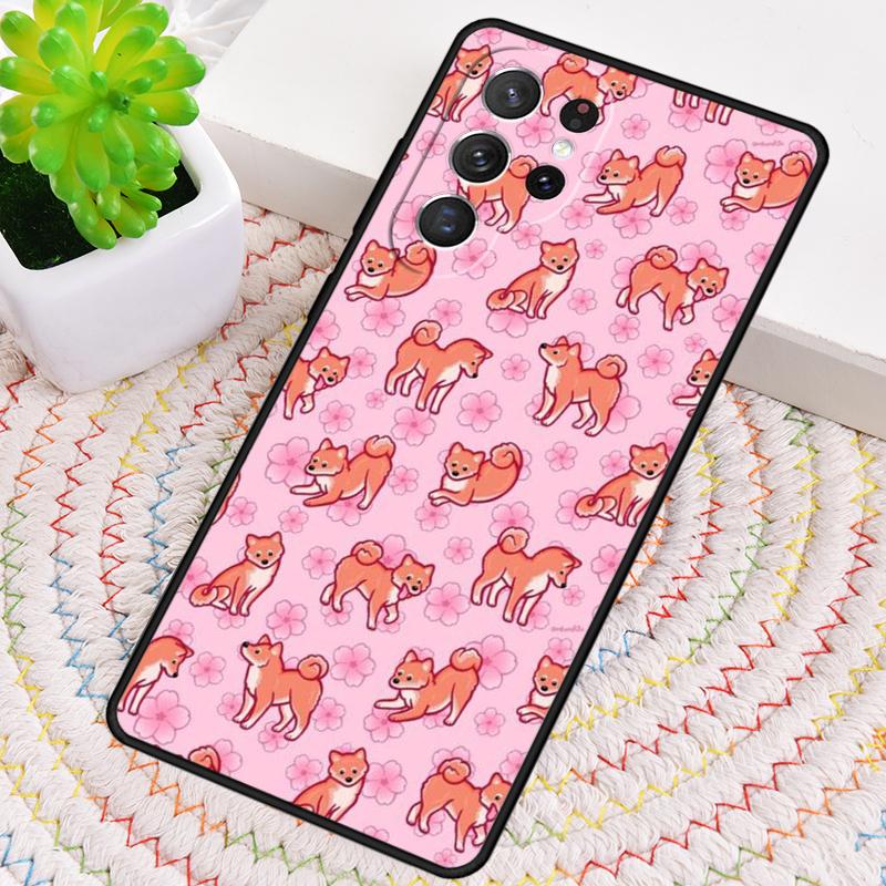 Shiba Inu Cute Cartoon Art Phone Case For Samsung Galaxy Note 10 Pro S26 S25 S24 S23 S22 Ultra Plus S21 FE S20 Shockproof Cover