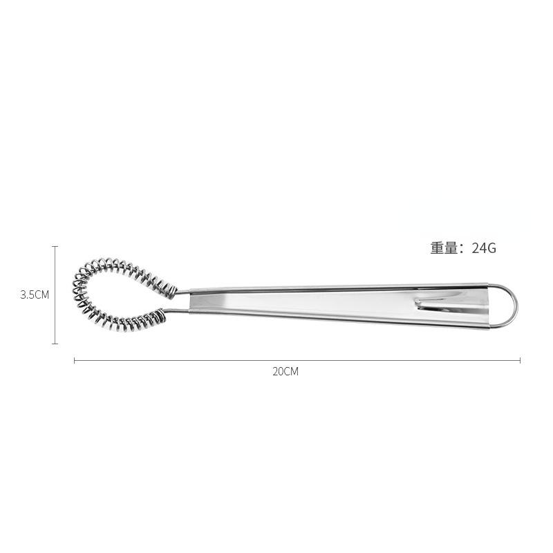 

Stainless Steel Egg Beater Manual Whisk Spring Loaded Kitchen Mixer Baking Cream Honey Portable Sauce Stirring Spoon Gadget Tool серебряный