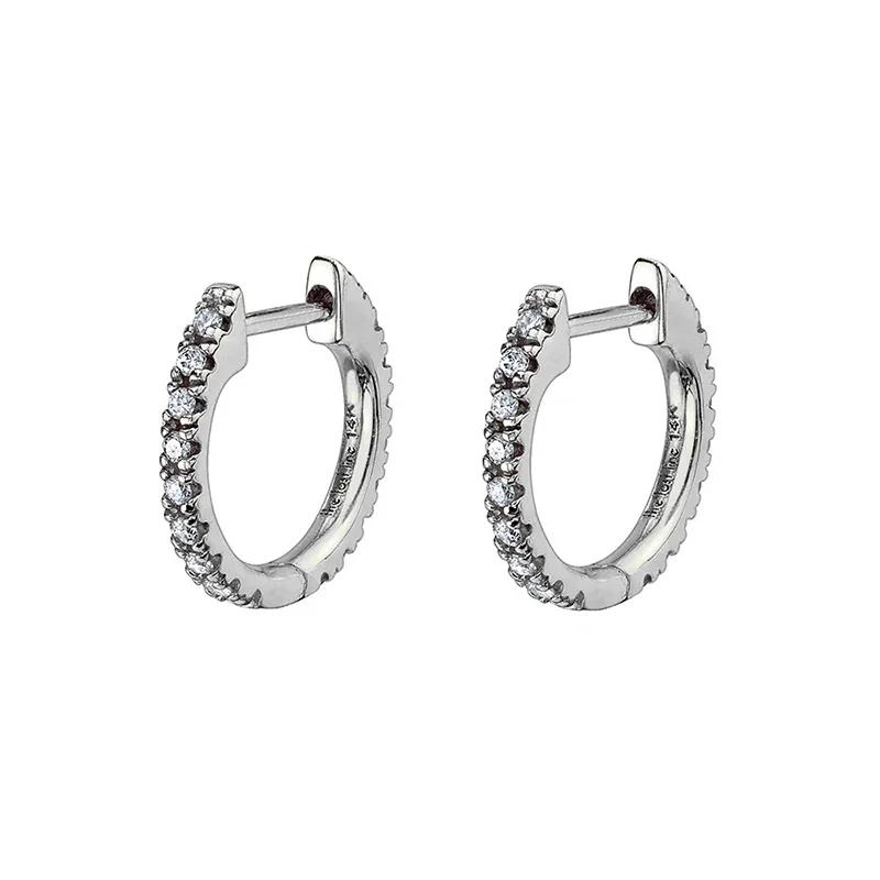 CRMYA Copper Gold Plated Earring Set For Women Color CZ Zircon Piercing Clip Hoop Dangle Earrings For Women Jewelry Wholesale