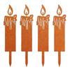 Metal Christmas Garden Decoration Stakes for Plant Pots Yard Decors Yard Stakes Christmas Decors for Garden Yard Lawn