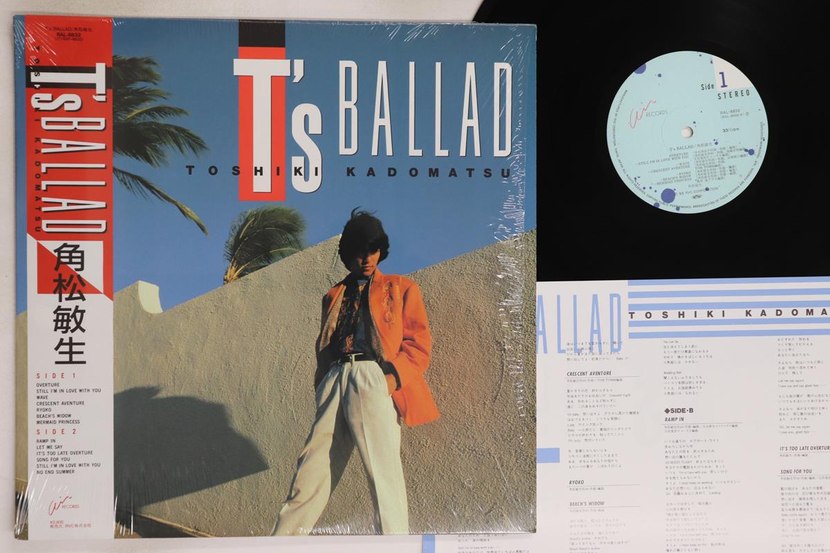 

LP Record TOSHIKI KADOMATSU - T s Ballad RAL8832 AIR 1985 Japan Obi Japanese Pop/Rock Used