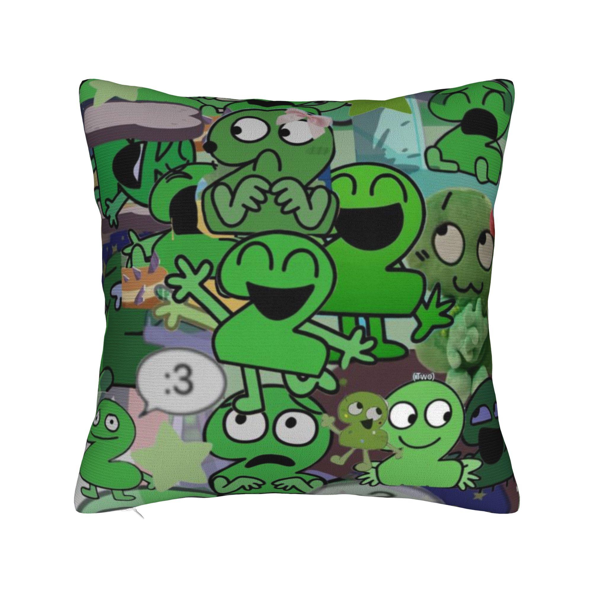 Декоративная Наволочка BFDI Битва за Остров Мечты Мерч Кровать Наволочка Квадратная Разные Размеры 12x12Inch