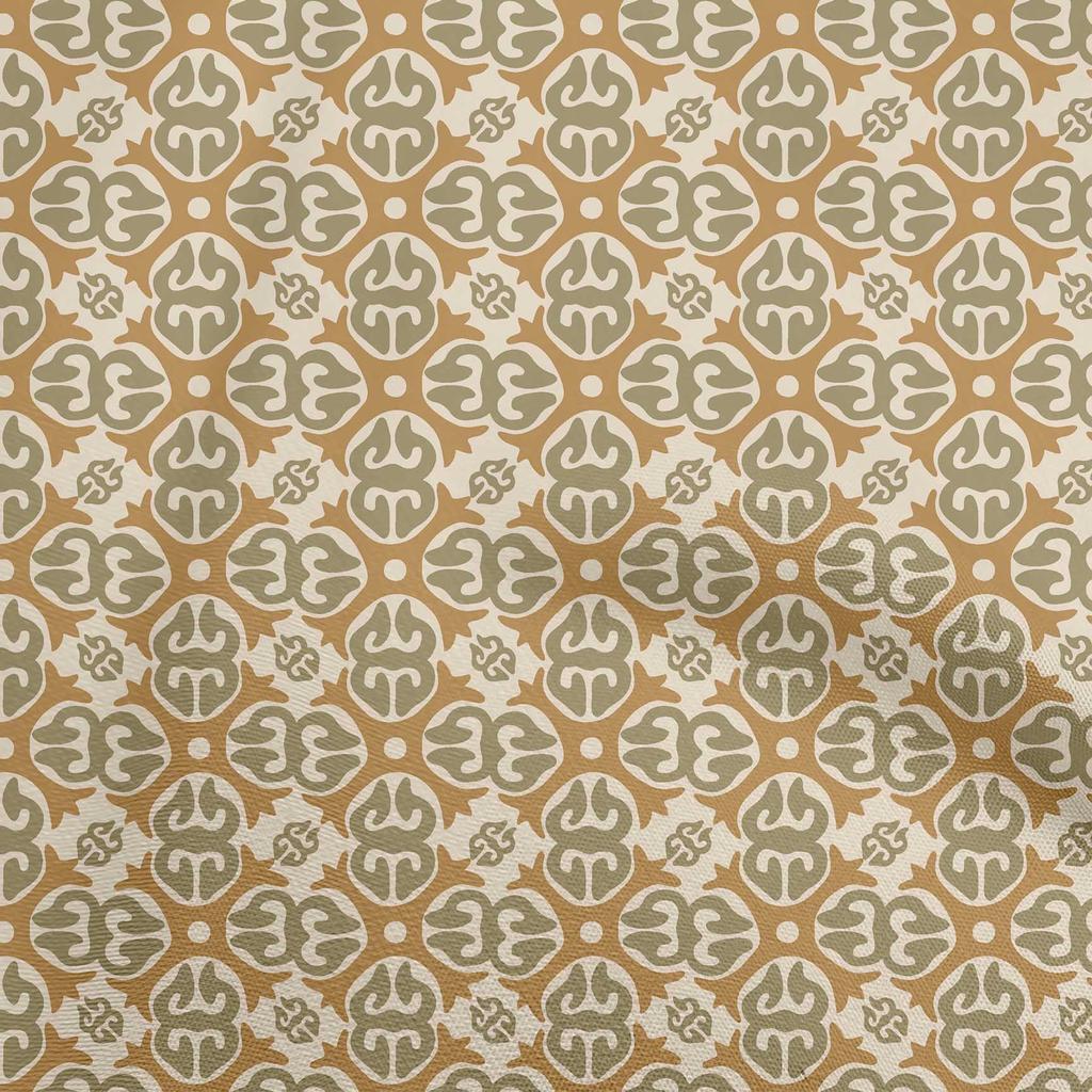 oneOone Cotton Flex Dark Olive Green Fabric Abstracts Dress Material Fabric Print Fabric By The Yard 40 Inch