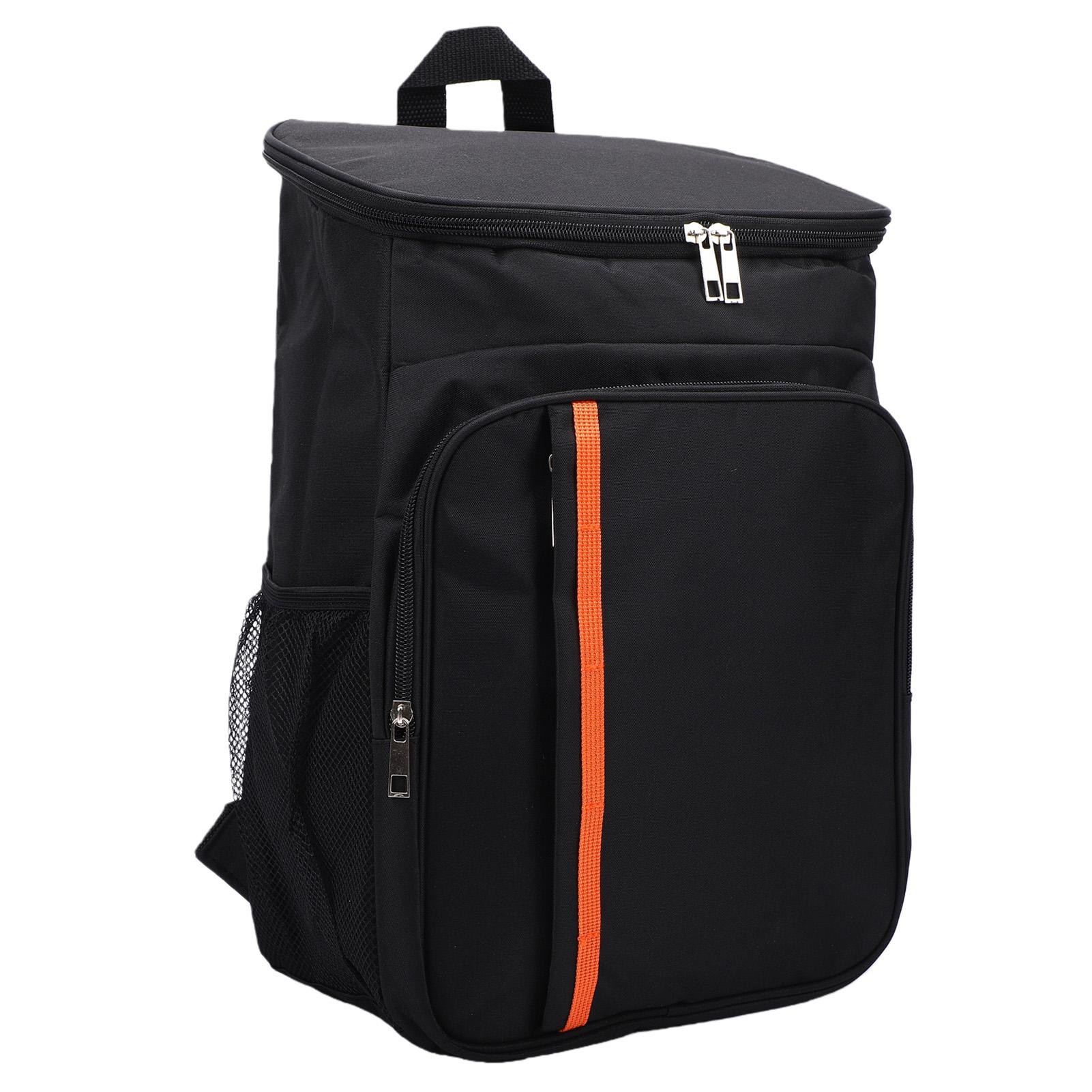 

Insulated Cooler Backpack Multiple Pockets Large Capacity Lunch Bag for Picnic Camping Beach Black