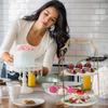 Cabilock Wedding Decor Food Server Plate Rack Double Layer Dessert Cupcake Fruit Holder Stand Round Plate Dish Display Stand for Home Shop Kitchen