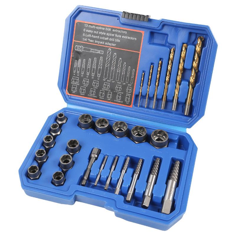 26-Piece Damaged Screw and Nut Extractor Set