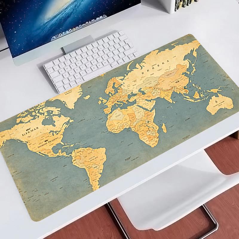 Beliebtes Mauspad Weltkarte Große Größe E-Sport Gamer Schreibtischmatte Rutschfest Laptop Tastaturunterlage Gaming Erweitertes Mauspadd Für Bestes Geschenk