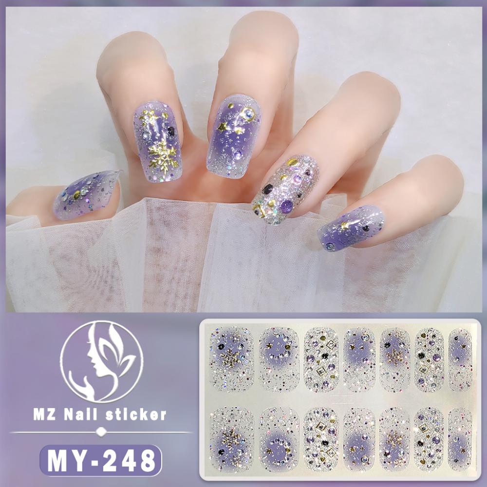 Three-dimensional Waterproof No-bake Gel Nail Polish Film Full Sticker European and American Sexy Nail Film Paper Nail Film Paper