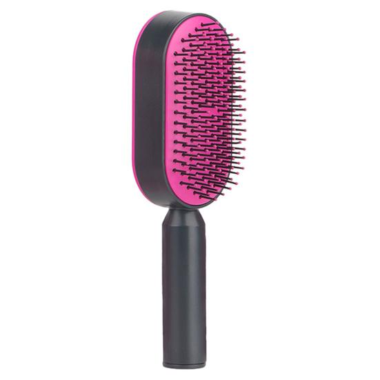 Self Cleaning Air Cushion Hair Brush, Retractable Bristles Scalp Massage Brush, Anti Static Press Clean Hair Detangler Comb for Men Women