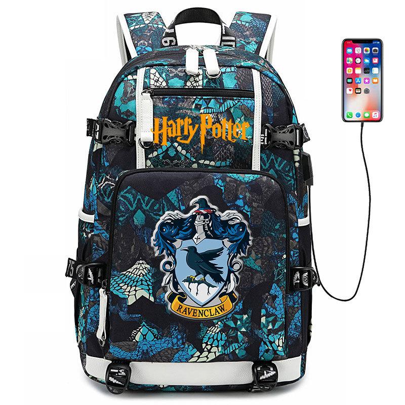 Magic School Usb Student School Bag Harry Potter Backpack Men'S And Women'S Casual Travel Bag