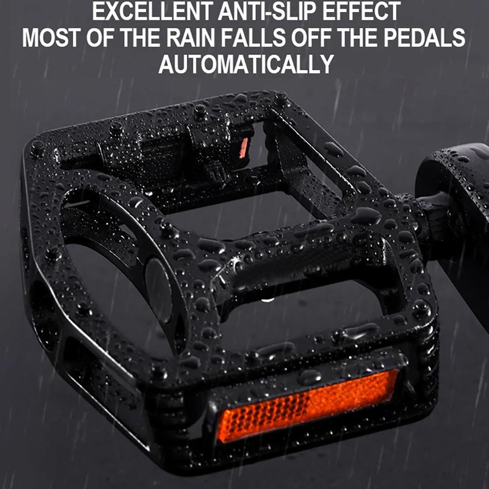 Plochá pedály na kolo s odrazkami, Pedály pro horské kolo, Široké platformové pedály Lehké hliníková slitina Příslušenství pro horské kolo, Silniční kolo