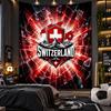 Wall Hanging Tapestry Switzerland Football Print Cloth for Living Room Bedroom Home Decor