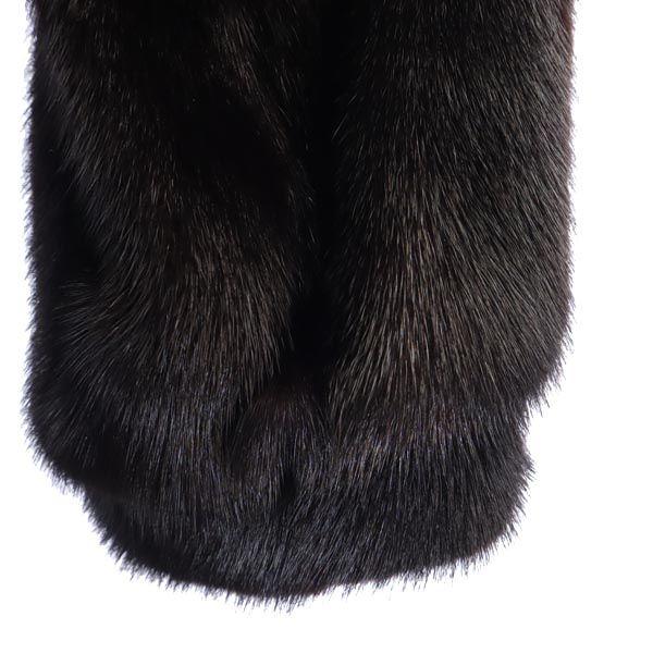 SAGA MINK Long Sleeve Fur Fur Coat 11 Brown Women Used