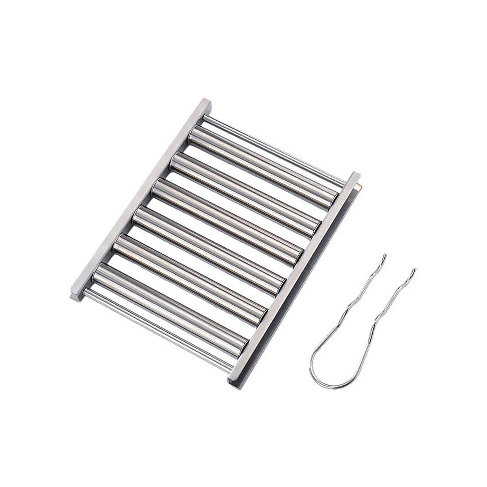 

Hot Dog Roller Sausage Roller Rack Stainless Steel Barbecue Hot Dog Rack Sausage Grills Rack for Barbecue Enthusiasts A