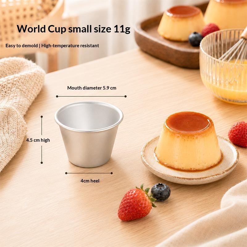 Home Kitchen Baking Mold 1/2Pcs Aluminum Alloy Easy Demold Reusable for Egg Tarts Mochi Desserts
