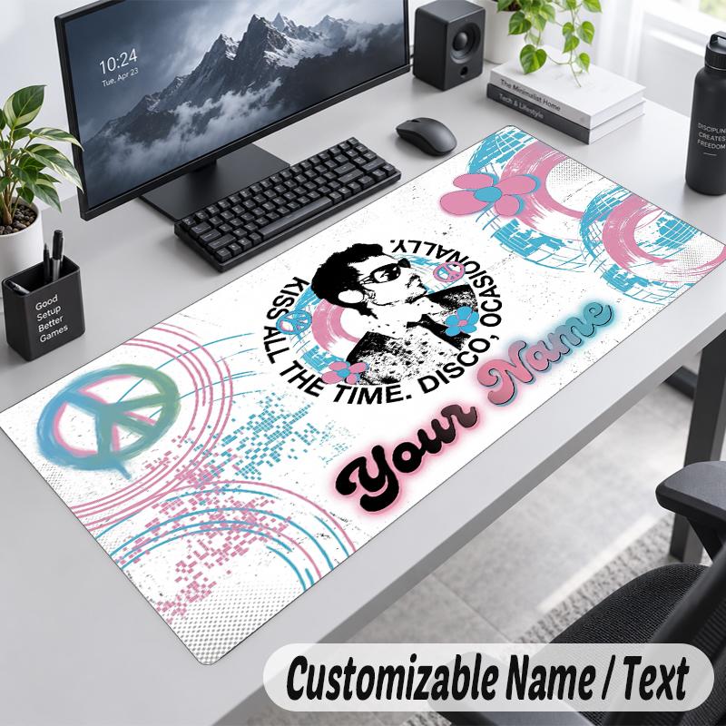 Custom Name Text Mouse Pad Harry Styles Personalized Desk Pad For Work And Gaming