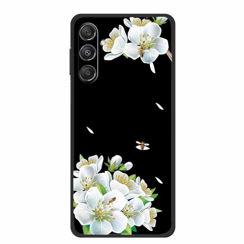 Phone Case For Samsung Galaxy A17 5G Soft TPU Silicone Cover For Samsung Galaxy A 17 Capa Bumper Cartoon Flowers Shell Protector