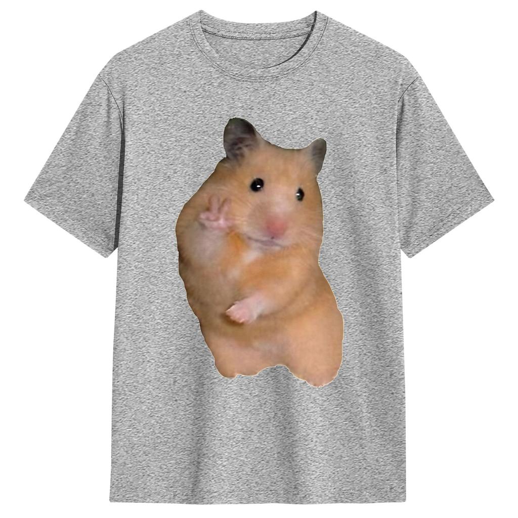 Cute Hamster Meme 100 Cotton T Shirt For Unisex Beach Streetwear Tshirts O Neck Harajuku Tee Shirt Plus Size Pattern Clothing