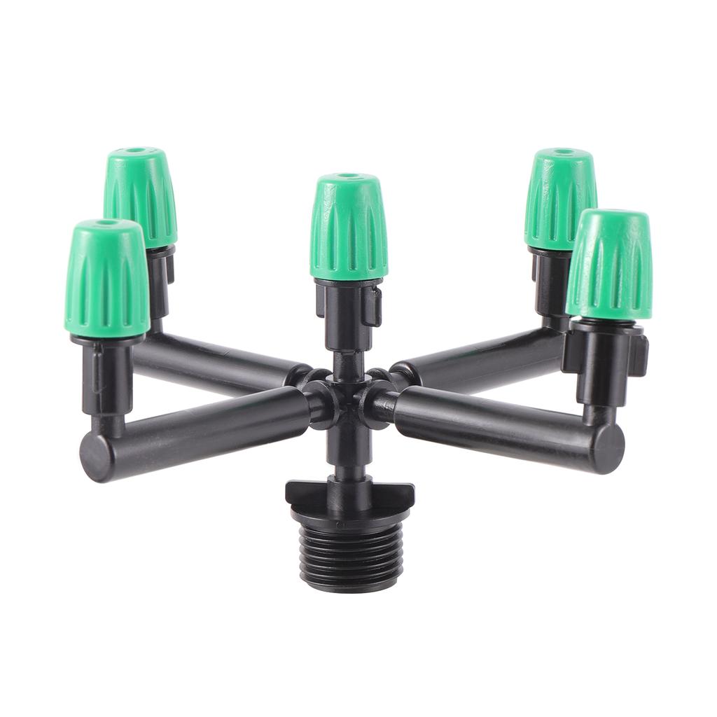 Garden Irrigation Misting System Watering Atomizing Sprayer 5-Way Wide Range Atomization Fogger Nozzle Cooling Humidify Supplies