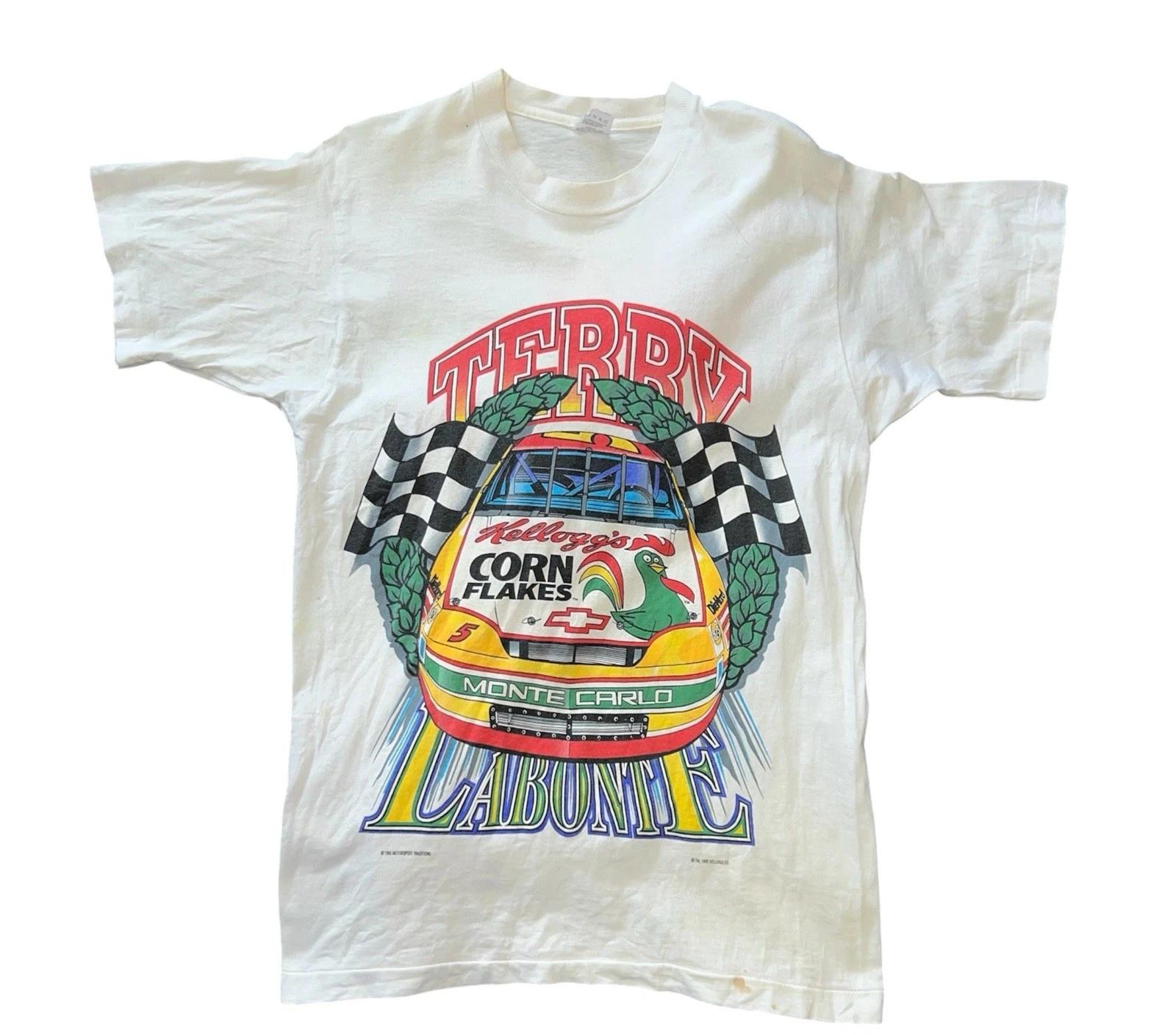 Vintage 1995 Terry Labonte Kelloggs Racing Single Stitch T Shirt Size Medium USA XL