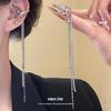 Silver Needle Zircon Butterfly Pendant Earrings Earrings Clips Personalized Design Sense Fashion Exquisite Earrings Light Luxury Premium Earrings