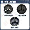 FXIK3 ABS1pcs Car Front Grille Star Emblem Logo For Mercedes Benz W176 W246 W205 W212 W207 W217 W251 R231 W166 X166 X204
