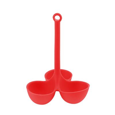 Silicone Egg Cooker 3 Hole Handheld Solid Color Reusable Washable Household Kitchen Boiler Cooking Tool Accessories