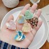 Bofeiya Sweet Heart Acetate Hair Clip - Cute, Small, High-End Side or Top Clip for Braided Hairstyles