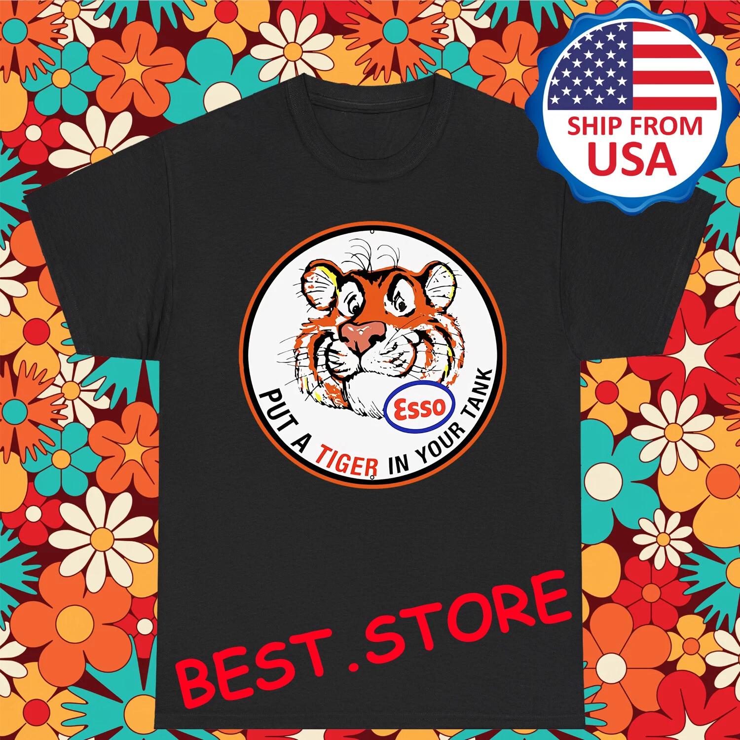 Esso Gasoline Put a Tiger in Your Tank Men s Black Size S-5XL 2XL