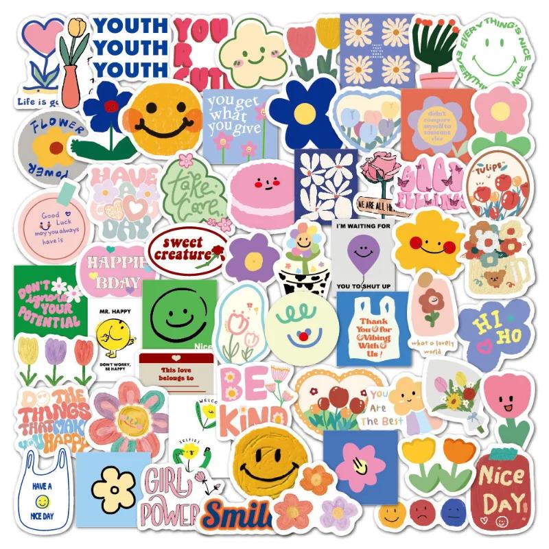 Motorcycle Sticker Waterproof Decorative Guitar Skateboard Graffiti Gothic Neon Maidenheart Ins Style Vintage Graffiti Stickers