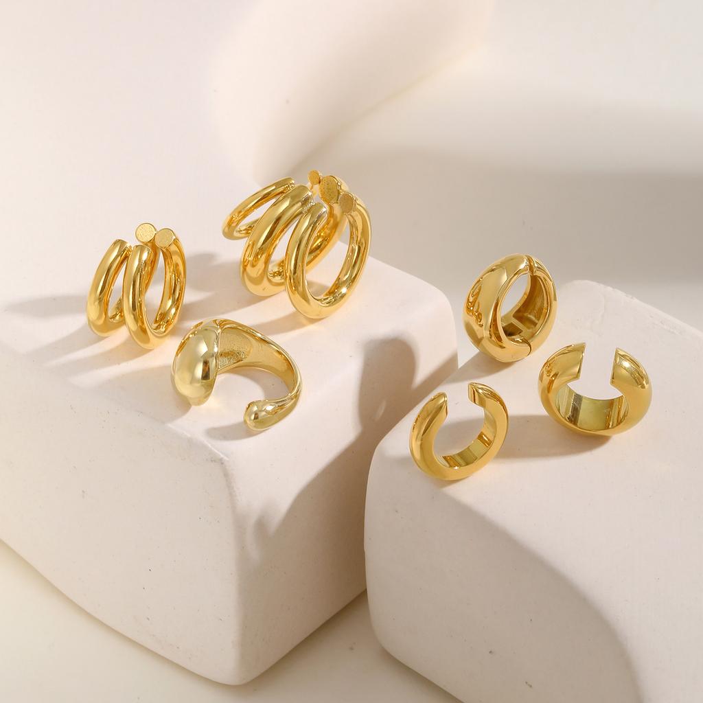 Unique Fake Piercing C-shaped Ear Bone Clip for Women Girl,Water Drop Cartilage Ear Clip,Stainless Steel Ear Cuff Jewellery Gift