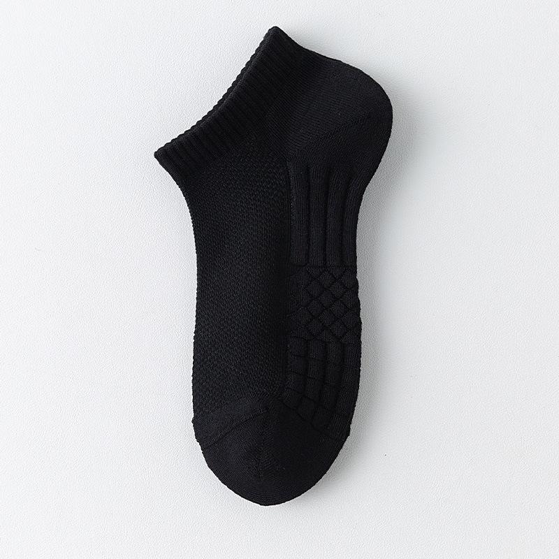 Short Socks for Men - Light Summer Style, Antibacterial and Deodorizing, Short Tube, Pure Cotton, with Massage Bottom