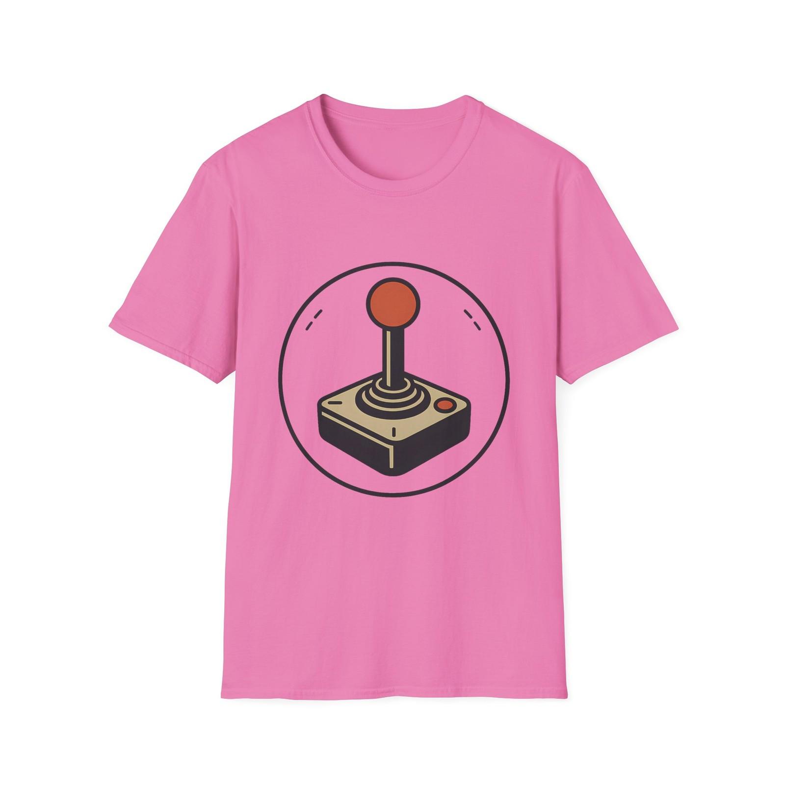 Unisex Softstyle Retro Joystick T-Shirt Mens Womens Tees Top - 80s Gamer Style, Old-School Fun S