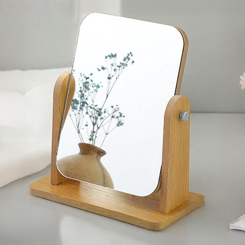 SPACEXPERT Wooden Desktop Makeup Mirror